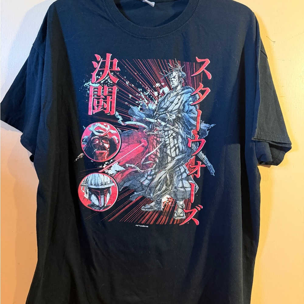 Limited Star Wars Samurai Boba Fett Darth Vader Japanese manga Graphic T-Shirt